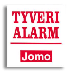 Tyveri-alarm - selvklæbende skilt