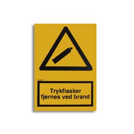 Trykflasker fjernes ved brand
