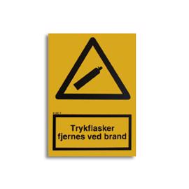 Trykflasker fjernes ved brand