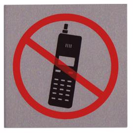 Selvklæbende skilt "Mobiltelefon forbudt"