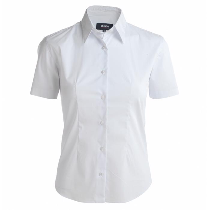 Dameskjorte, hvid - kortærmet-2XL