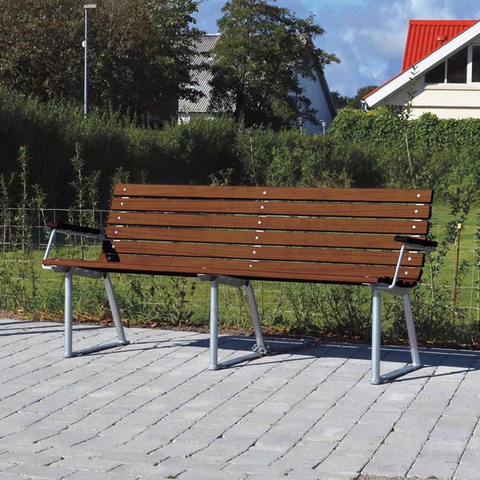 Parkbænk - Hårdttræ - 200 cm (160 cm.)